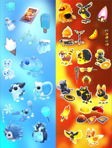 Adopt Ice Dimension, Fire Dimension Frostbite Bear, Blazing Lion, Baits & More