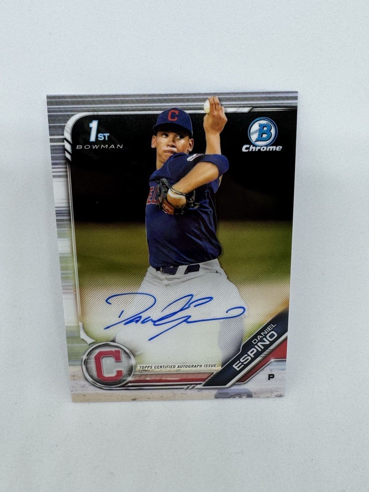 2019 BOWMAN CHROME DANIEL ESPINO GUARDIANS AUTO ROOKIE RC