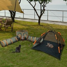 Pet Cat Playpen Play Tent Tunnel Compound House Outdoor Enclosure Pop Up Tent