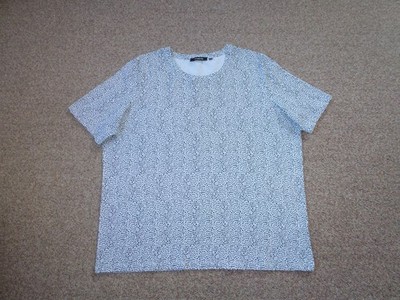 Tolles Fabiani T-Shirt weiß schwarz gemustert für Damen Gr. 46