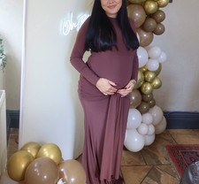 Club L London Green Sequin Maternity Wrap Dress Size 12