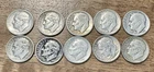 10 Lot - SILVER Roosevelt Dimes 1946-1954 Coins Circulated 10c Cent - 90% Silver