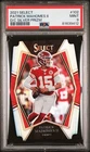 2021 Panini Select Patrick Mahomes II #102 Silver Prizm Die-Cut PSA 9