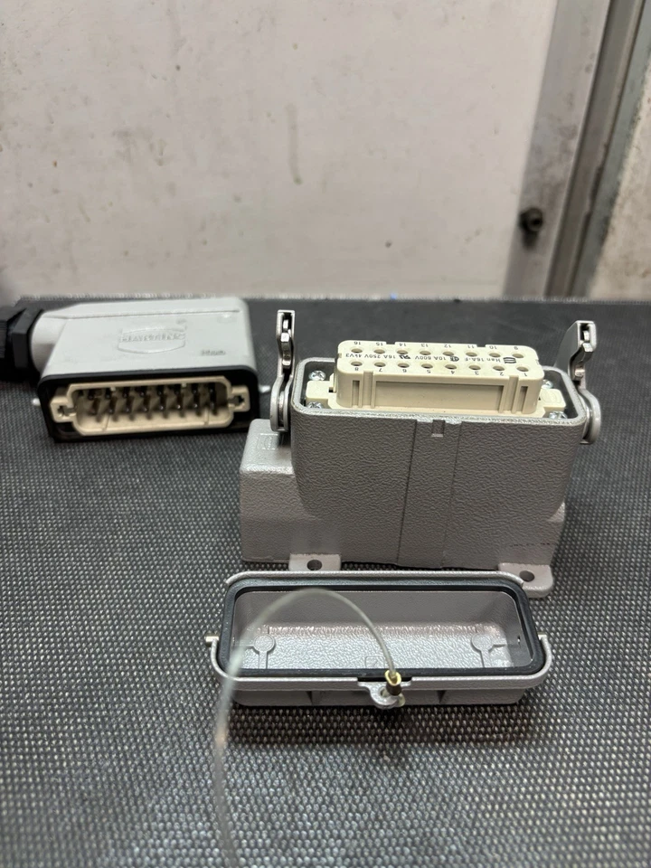 HARTING HAN M BASE 19370160272 Connector,With Cover/Hood ,HAN 16M-asg2-QB-M32 - Image 4 of 4