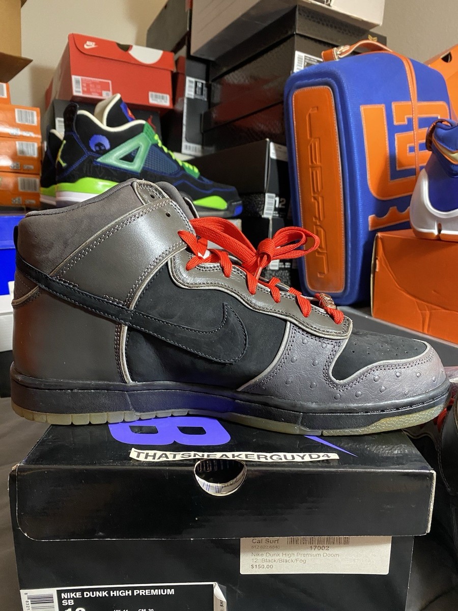 Size 12 - Nike Dunk SB Premium High MF Doom for sale online | eBay