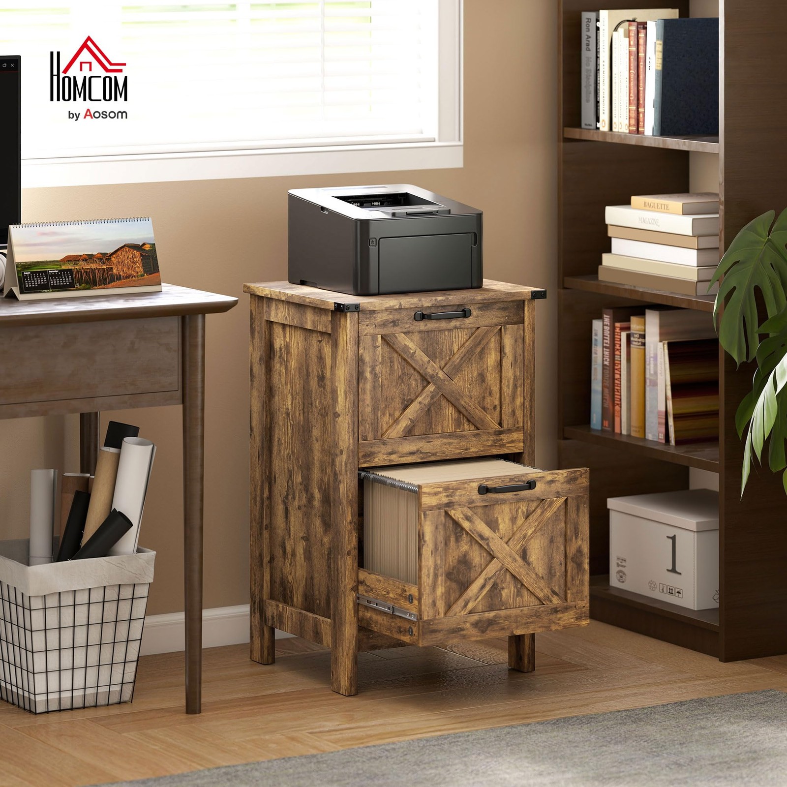 2 Drawer Vertical File Cabinet with Silent Slides Rustic Farmhouse Filing Barn