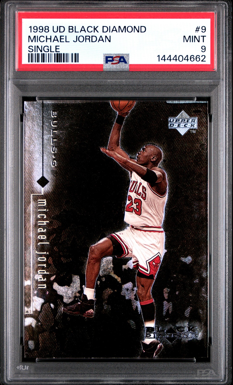 1998 UD BLACK DIAMOND SINGLE #9 MICHAEL JORDAN PSA 9