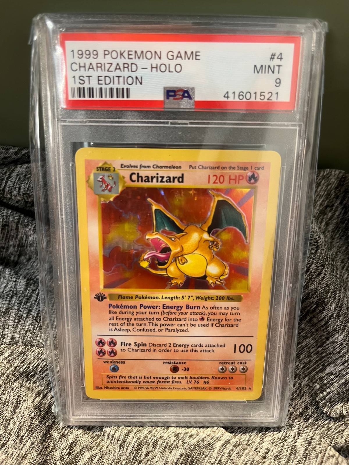 1999 Pokemon Game Charizard Holo 4/102 First Edition PSA 9 Mint