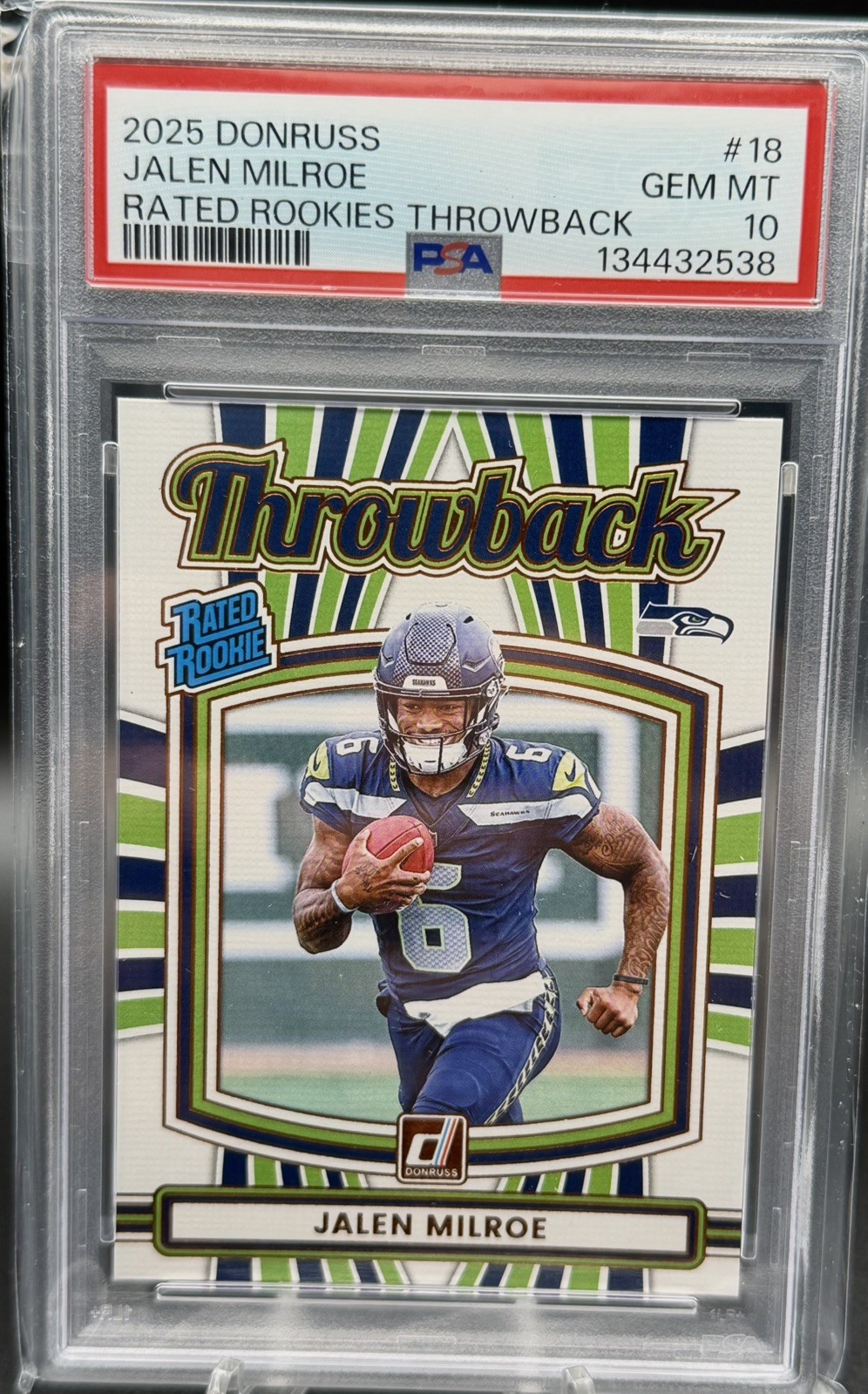 Jalen Milroe Panini Donruss Rated Rookies Throwback #18 Base