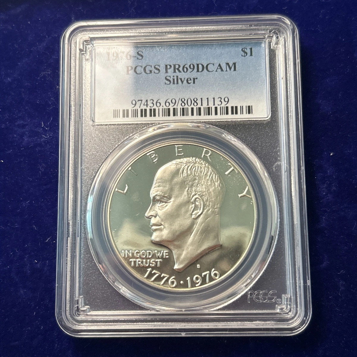 Silver Proof PR 69 Graded Eisenhower Dollars (1971-1978) for sale