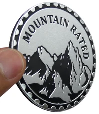 1pc Mountain Rated Sticker Decal Emblem 4x4 Badge Auto Fender 2.36" 6cm