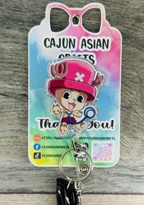 Healthcare Chopper Pirate Anime Inspired Badge Reel with Alligator Clip