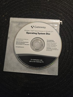 GATEWAY Windows Vista HOME PREMIUM 32 bit Operating System Disc 7515416