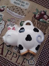 Hand Painted Ceramic Pig Wall Hanger 6" By 5"