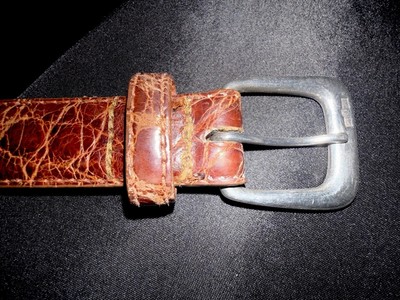 Ralph Lauren Genuine Alligator Sterling Silver Buckle Unisex  display picture 3