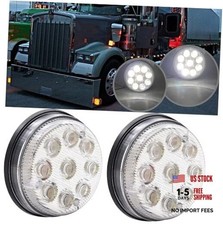 Biqing High/Low Beam 2PCS 3 Inch Round Marker Lights,24V Side Lights 9 White