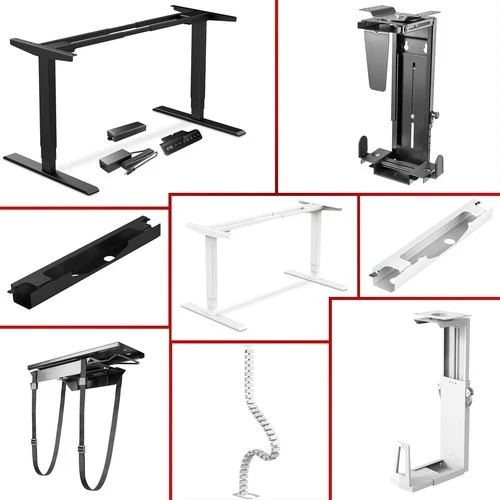 PC Halterung Computerhalterung Tischgestell Kabelkanal Kabelführung Büro SOTECH