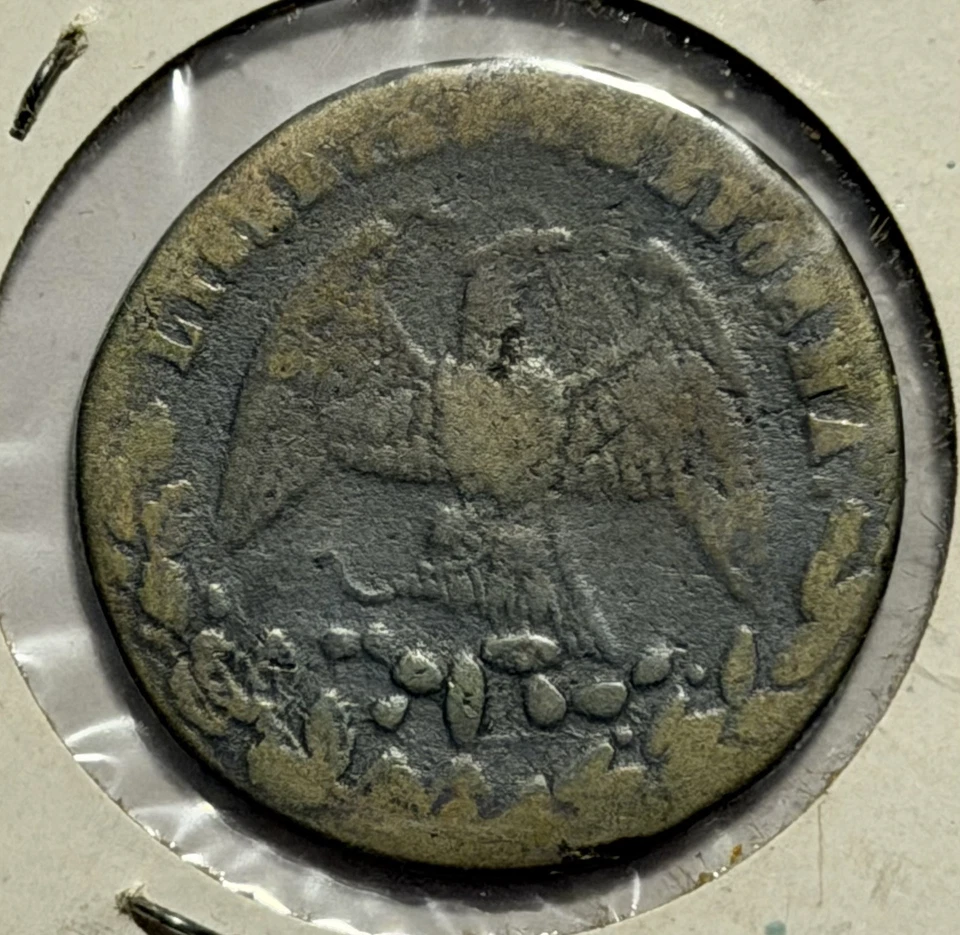 Mexico 1867 San Luis Potosí State 1/4 Real Copper Coin Fine Nice Rare First Rep. - Image 4 of 4