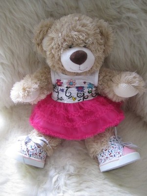 Build a Bear Teddy ღ großes Build a Bear Teddy Girlie, süß, anschauen lohnt !!!!