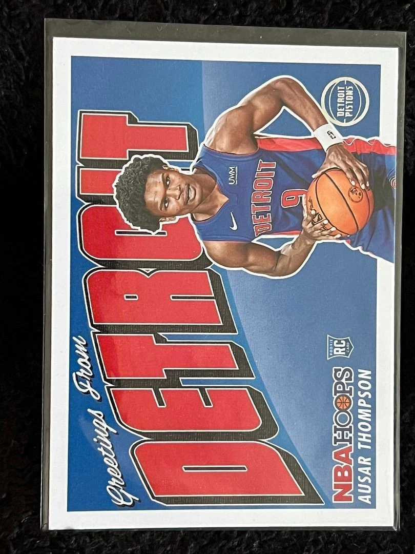 2023-24 HOOPS ROOKIE GREETINGS AUSAR THOMPSON PISTONS
