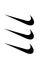 Sheet of (3) 3" Nike Swoosh REVERSE Iron-On Decal / FREE SHIPPING with in the US