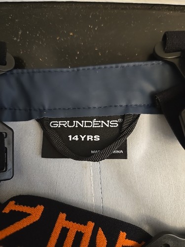 Grundens Youth Rain Bibs, 14, Navy Blue - Picture 3 of 3