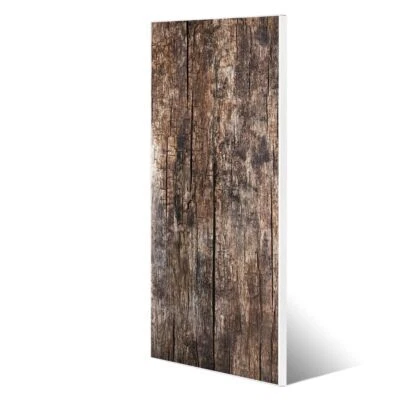 banjado Magnettafel 30x75cm Memoboard aus Metall Pinnwand Motiv Altes Holz Bild - Bild 1 von 4