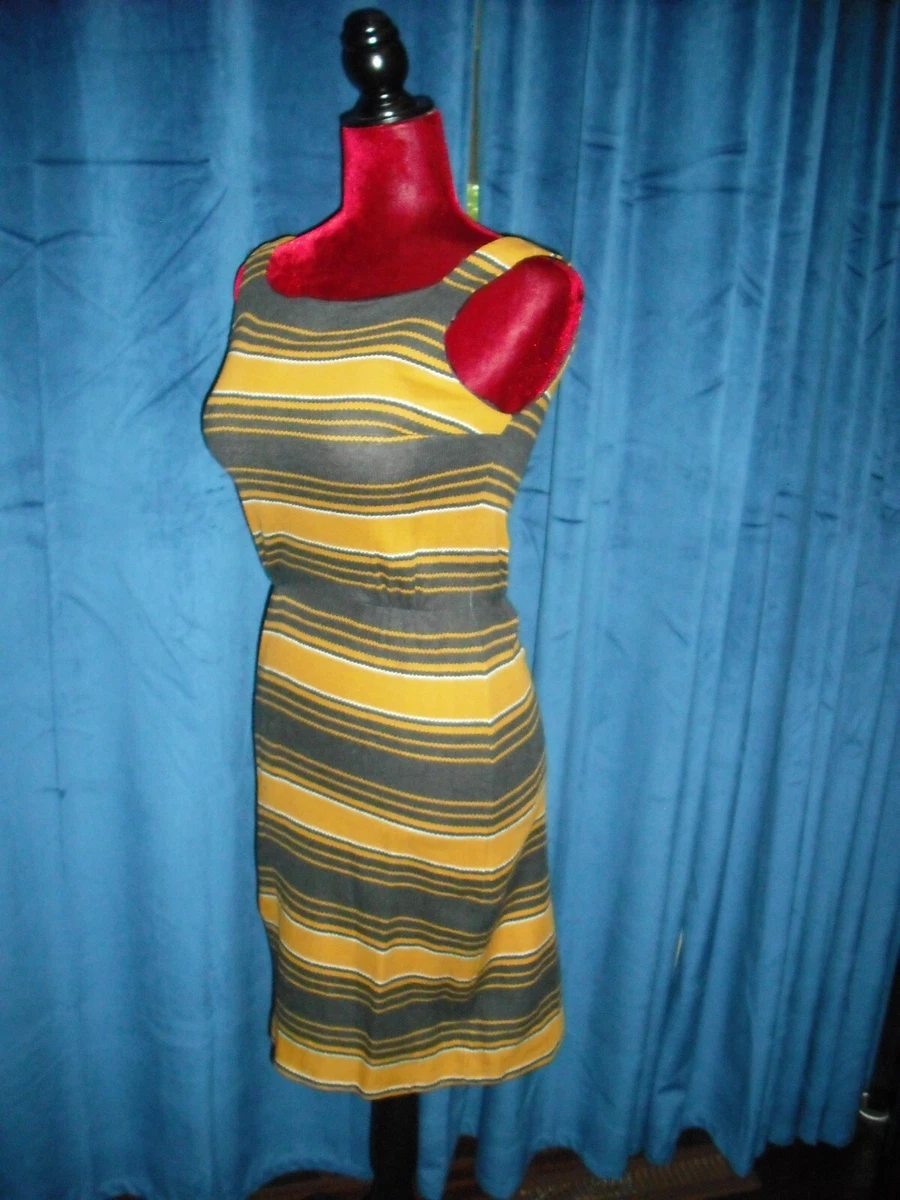 Marilyn Monroe Owned Worn Sleeveless Striped Wiggle Dress from Sydney Guilaroff