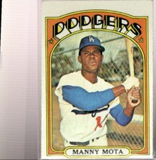 1972 Topps #596 Manny Mota EX/NM Dodgers ID:39292