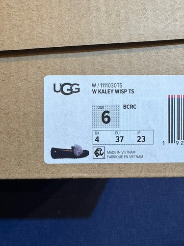 NIB New Ugg Kaley wisp slip on loafer Black Suede size 6 - Picture 3 of 3