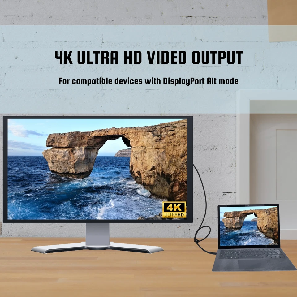 USB Type C Cable Fast Charging Braided 4K Video For Iphone 15 Galaxy S23 Pixel 8 - Image 4 of 4