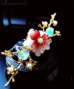 Retro-girl-women-Handmade-Flower-hair-stick-hair-clips-for-Kimono-Geisha-Hanfu