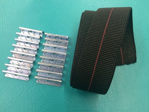 Webbing Repair Kit Clips Fagas Strap Pirelli Kofod Larsen Furniture Selig Chair - Picture 7 of 12