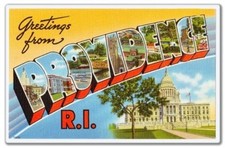 Greetings from Providence Rhode Island Vinyl Sticker - SELECT SIZE