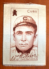 1911 S74 Original Silk Tobacco Card Bill Foxen Chicago Cubs Southpaw Pitcher VG+