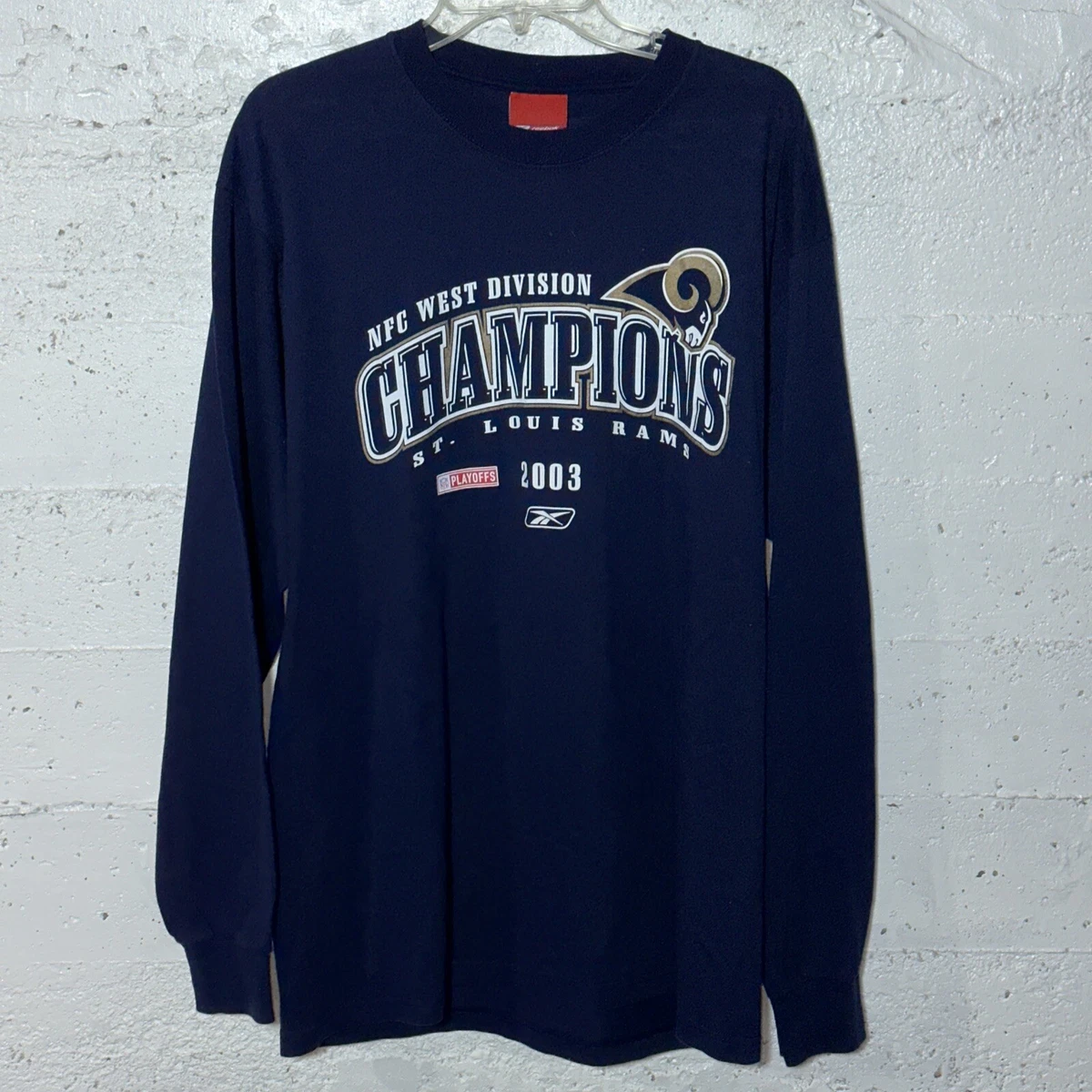 Vintage 2003 St Louis Rams NFC West Division Champions Sweatshirt