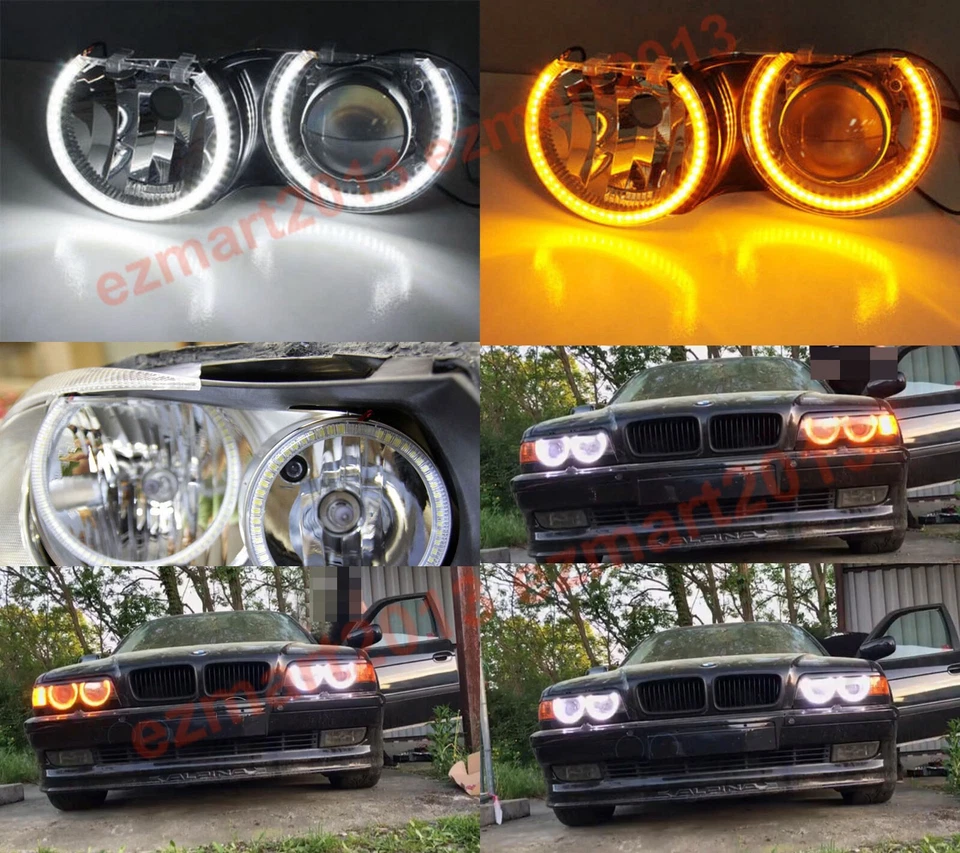 for Nissan Altima Coupe 10-13 headlight Switchback LED halo ring Turn Signal DRL - Imagem 2 de 4