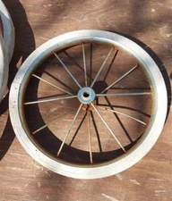Vintage Antique Pram - Stroll-O-Chair - Stroll A Chair Wheels 11.5 inch