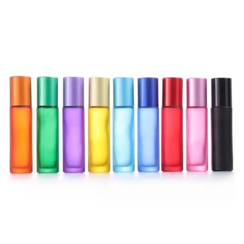 Wholesale 5ml 10ml Matting Glass Essential Oil Roller Bottles w/ Plastic Ball AP