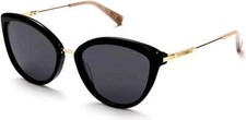 Kenneth Cole KC7236 01D Black Cat Eye Polarized Sunglasses Frame 53-18-140