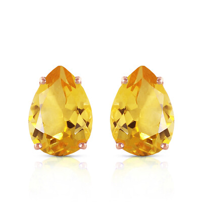 14K. GOLD FRANZÖSISCHER CLIPS OHRRING MIT NATÜRLICHEN CITRINEN
