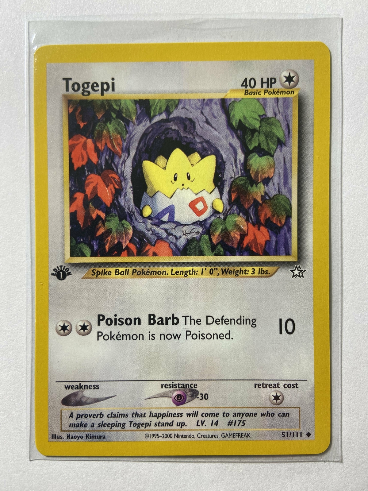 Togepi Neo Genesis Near mint English  51/111  1st edition