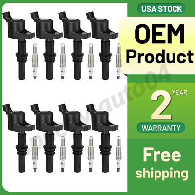 8 For 05 06 07 08 Ford Expedition 5.4L V8 Ignition Coil & Spark Plug DG511