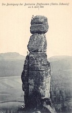Germany 1906 Besteigung der Barbarine Pfaffenstein Mountaineers postcard.