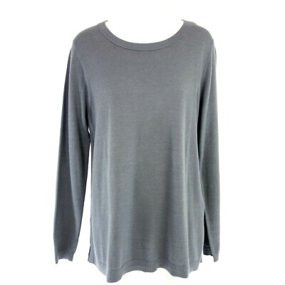 REPEAT Pullover Damen Strick Sweater Grau Baumwolle Viskose Größe 40 Np 139 Neu