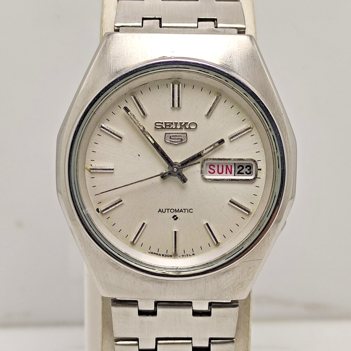 Rare 1972 Seiko 5 Automatic 6309-716A Silver Dial Vintage Men's