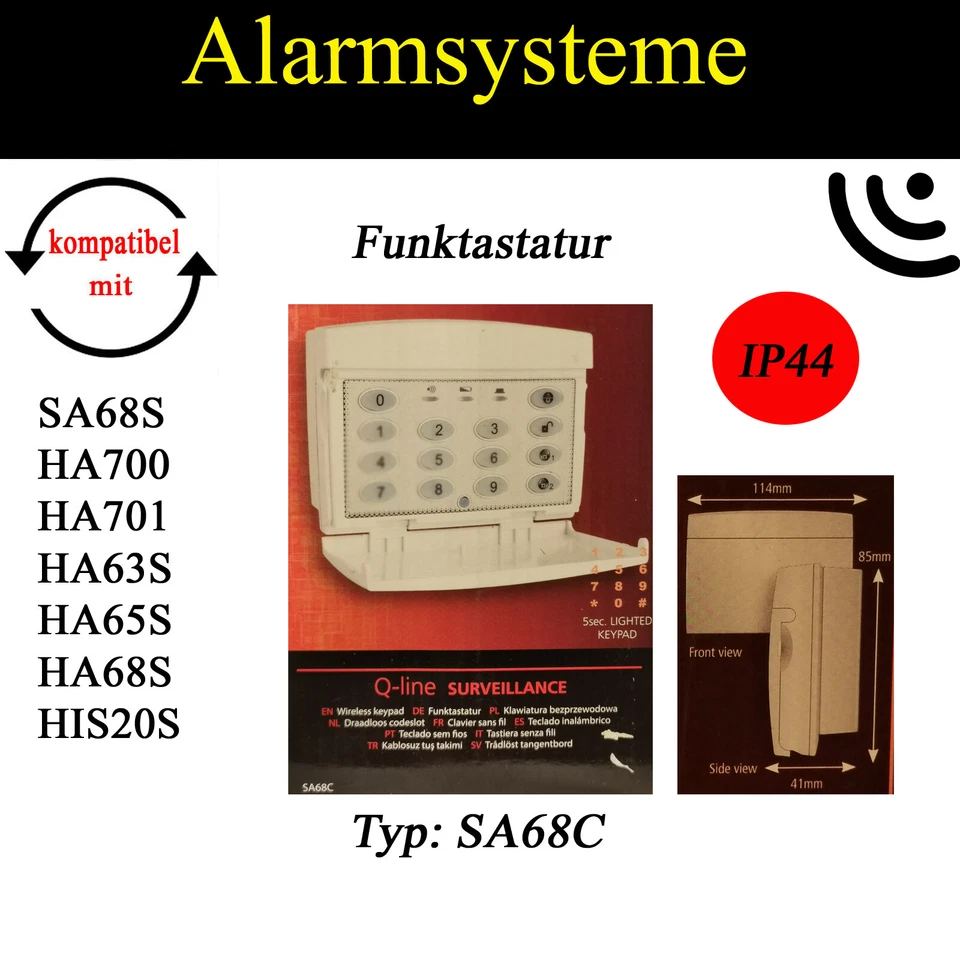 SMARTWARES Tastiera wireless SA68C serratura con codice radio accessori HA68S, HA700+ e HIS20S