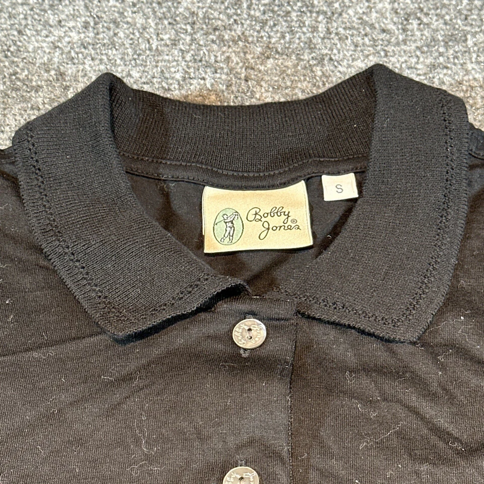 Camisa Polo de Golf Bobby Jones Mujer Pequeña Negra OLD COURSE ST. ANDREWS Logo S Foto 4 de 4