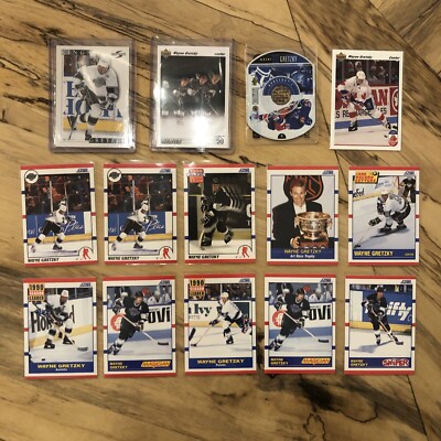 WAYNE GRETZKY 14 CARD LOT LA KINGS EDMONTON OILERS UPPER DECK SCORE CD ROM DISK