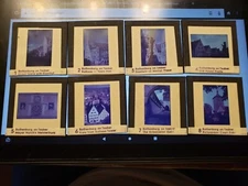 10 Antique Color Magic Lantern Slides of Beautiful Rothenburg 